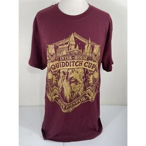Harry Potter Gryffindor Inter-House Quidditch Cup Champs T-Shirt Large Hogwarts